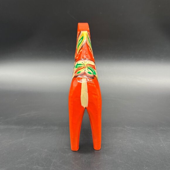 Vintage Dala Horse Figurine Nils Olsson Sweden Red Wooden Hand Painted Swedish - Picture 3 of 10